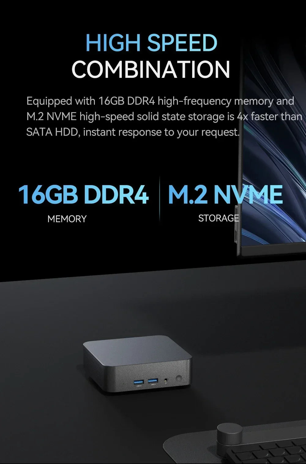 Portable Gamer Desktop Mini PC Intel Core i9 8950HK 16G RAM 1TB SSD Windows 11 Wifi6 Mini Computer Business Office Desktop PC