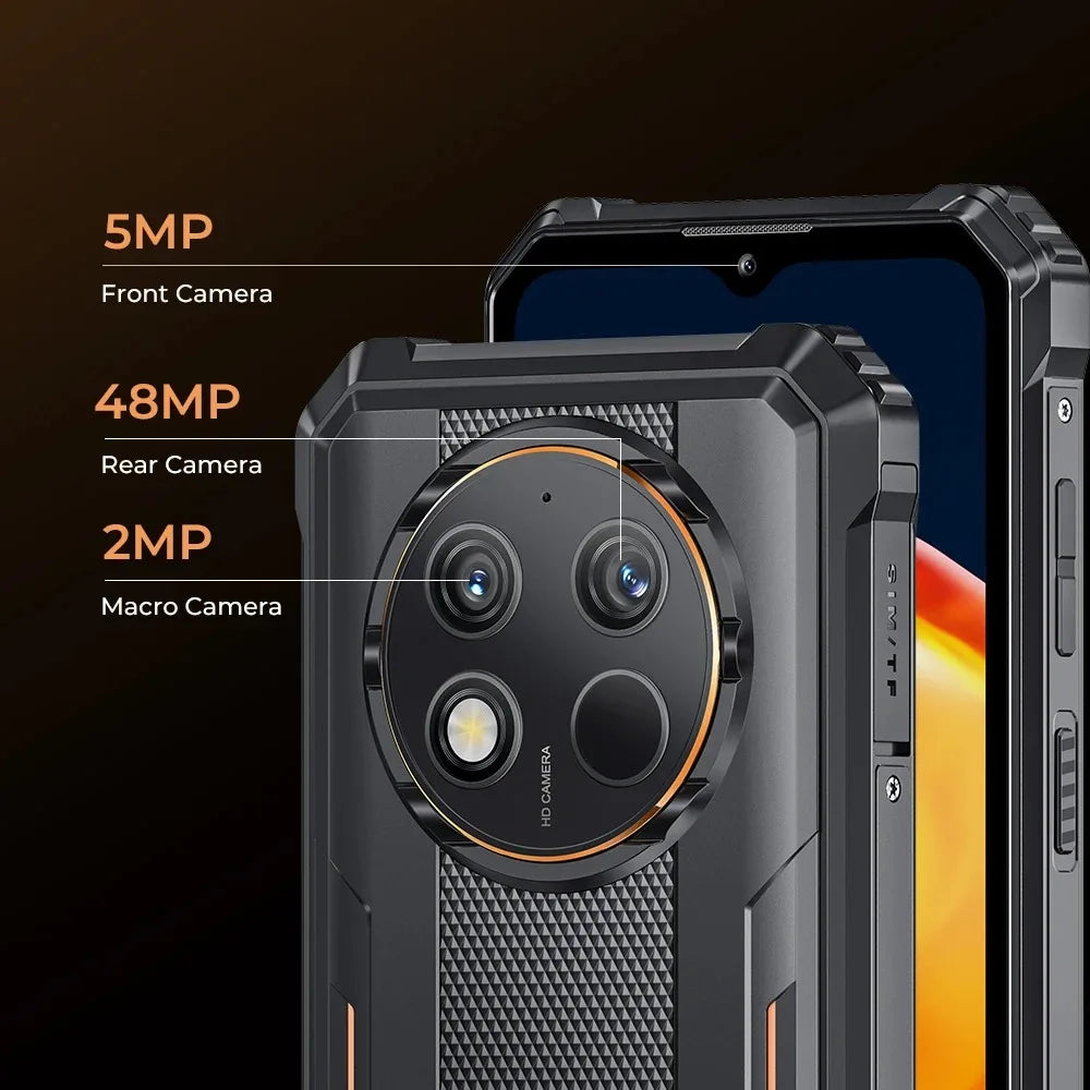 Oukitel G1 Rugged smartphone 6.52‘' HD+ 10600mAh 24GB+256GB Android14 48MP Camera cellphone