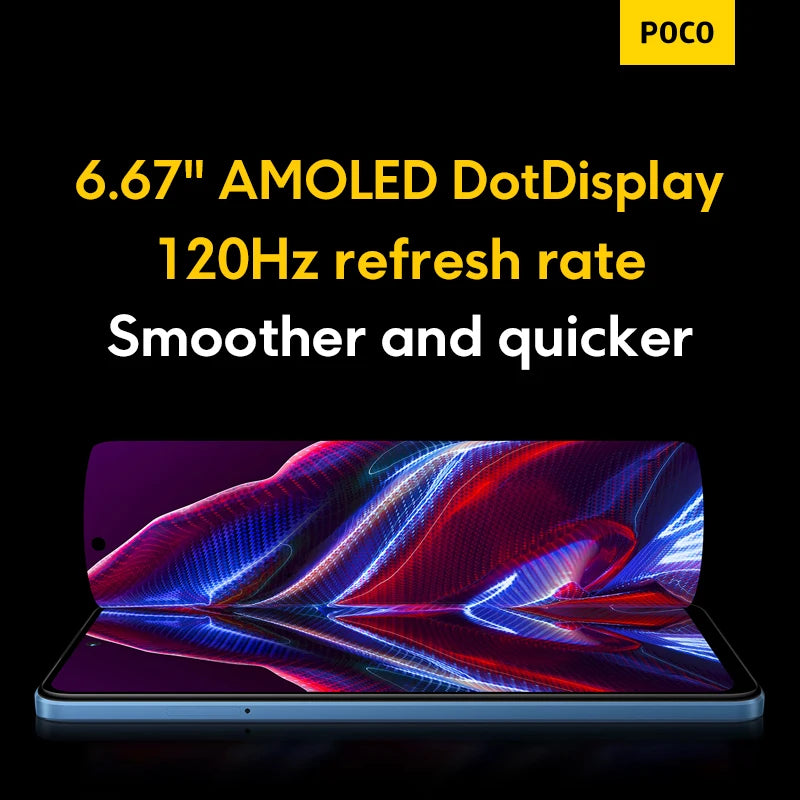 Global Version POCO X5 5G 128GB/256GB Cellphone 120Hz AMOLED DotDisplay Snapdragon 695 NFC 33W Fast Charging 48MP Camera