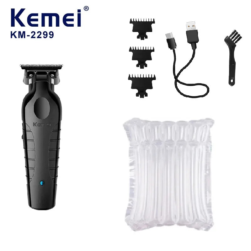 Kemei Professional Barber Cordless 1200 mAh Electric Hair Clippers USB Rechargeable Hair Trimmers Hair Cutting Machine  KM-2299