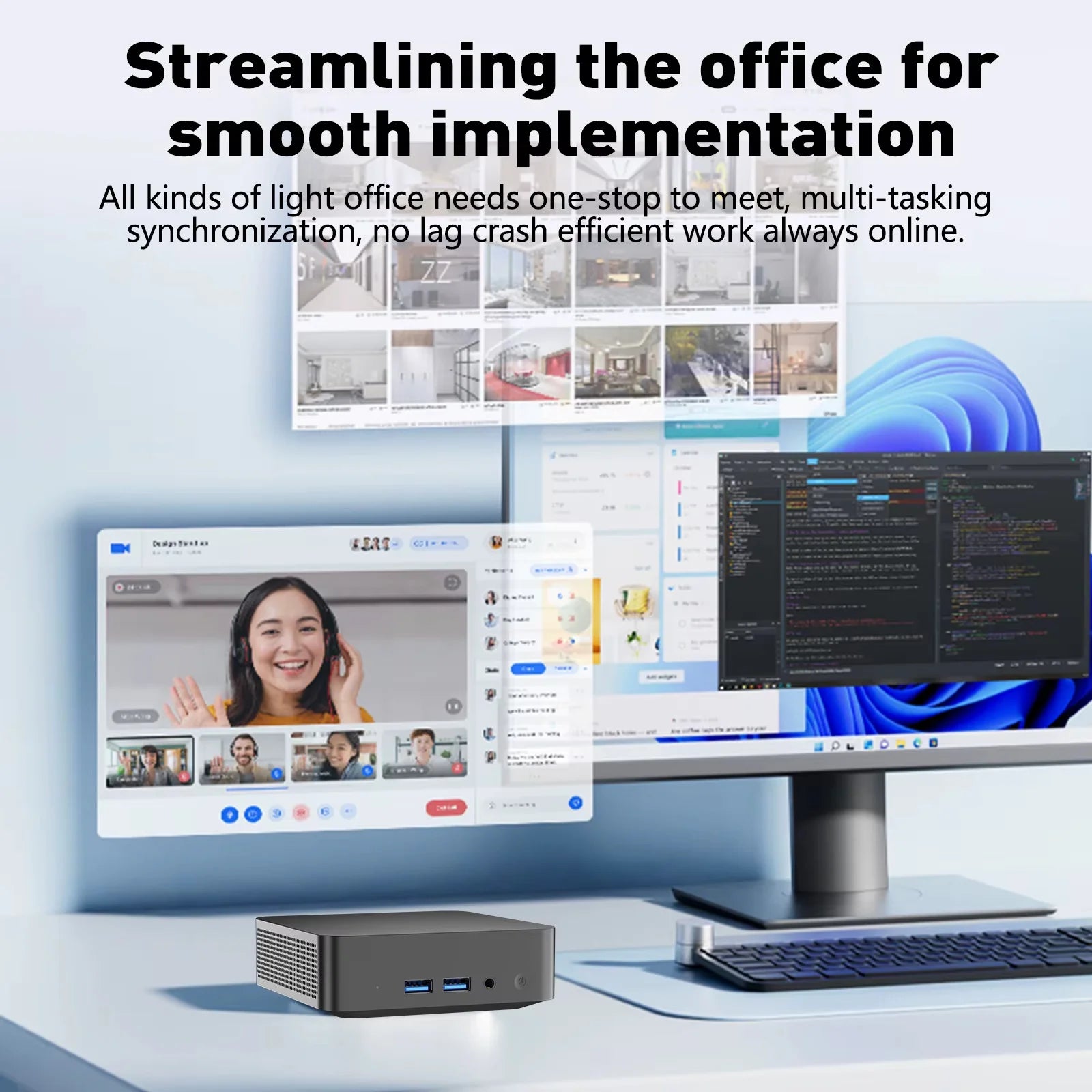 Mini PC Intel Core i9 Processor UHD Graphics Small Pocket Computer Windows 11 Mini PC WiFi6 1TB NVMe SSD Desktop Gaming Computer