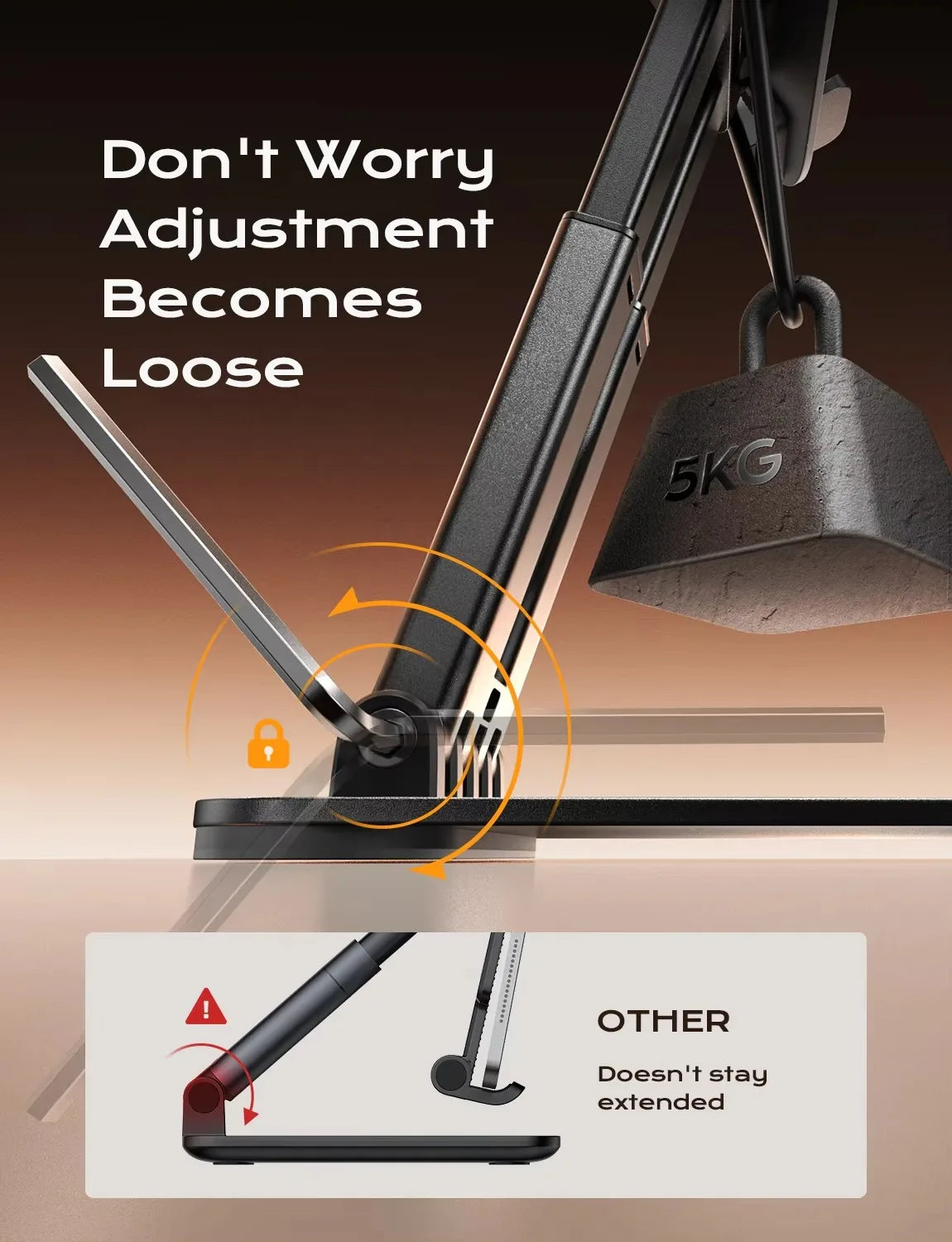 LISEN hot selling  products  tablet Stand Holder Adjustable Tablet Mount  for Desk Lazy Arm Monitor Stand Tablet Holder