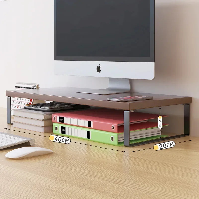 Monitor Raising Stand 30/40/50CM Base Bracket Desktop Computer Heightening Shelf Home Office Storage Holders Rack Organizer
