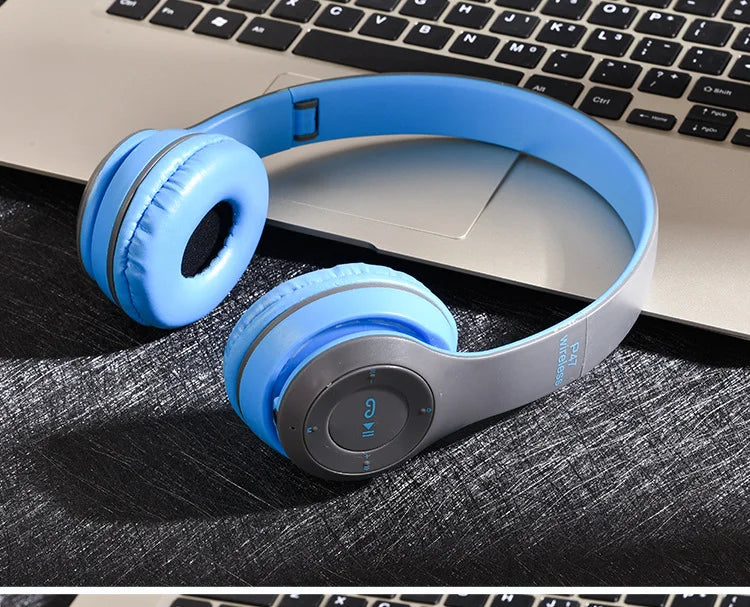 P47 Foldable Wireless Bluetooth 50 HIFI Stereo Bass Headphones for Music Gaming Kids Girls Smartphone Audio Earphones Device