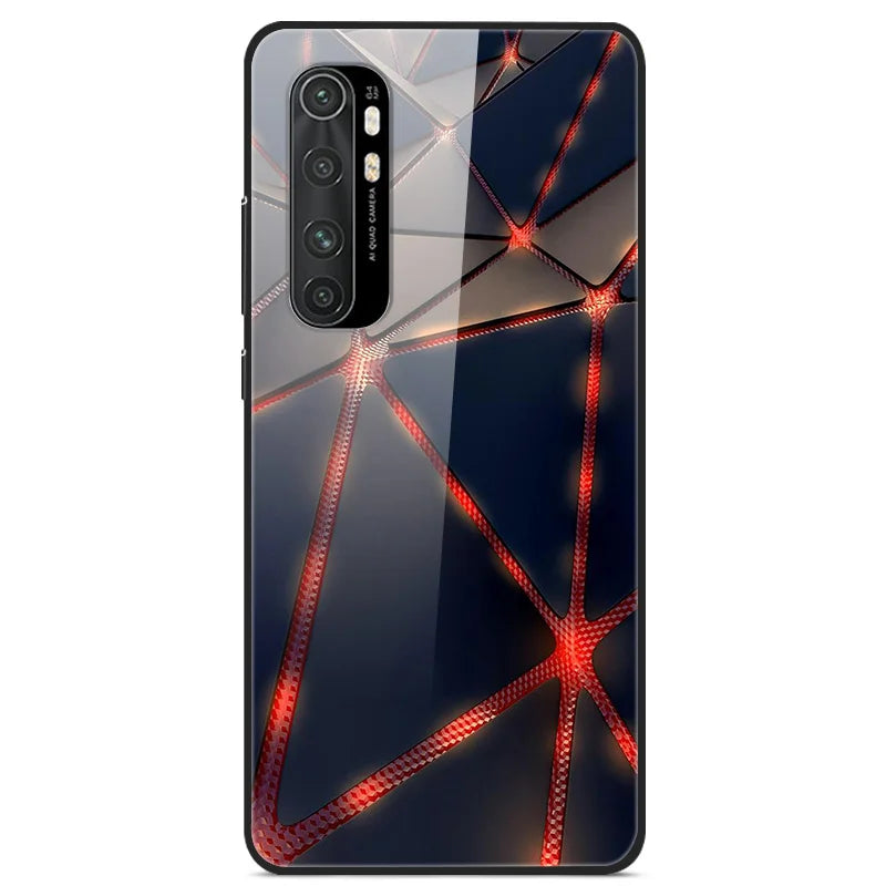 For Xiaomi Mi Note 10 Lite RU 6 GB 128 GB Case Tempered Glass Hard Back Cover For Xiaomi Mi Note 10 Lite Case Note10 Lite Fundas