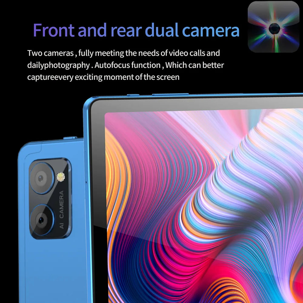 BDF-Y7 New 5G Pad 10.1 Inch Tablets Octa Core 8GB+256GB ROM HD Display Double SIM Dual Cameras Tablet Pc with Keyboard Mouse