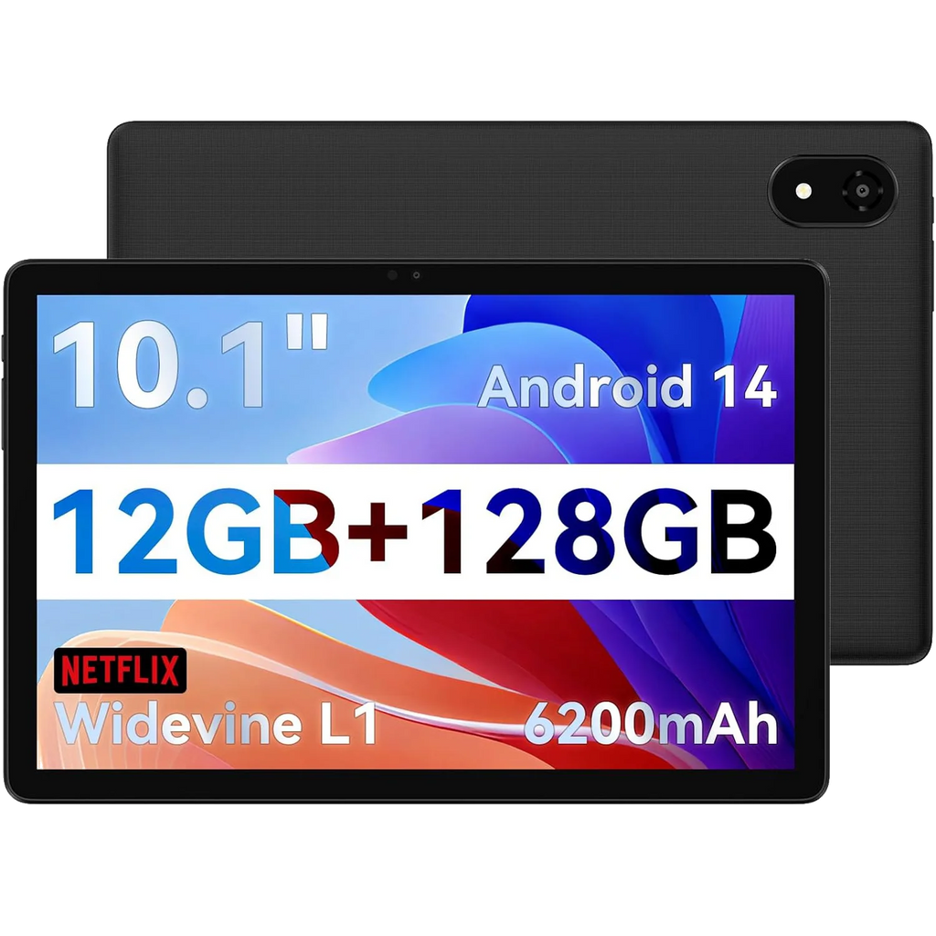 ALLDOCUBE iPlay 60S Dual-SIM 4G LTE Tablet 10.1-inch 4GB+8GB RAM 128GB ROM Widevine L1 Android 14 OS 6200mAh Battery Tablet PC