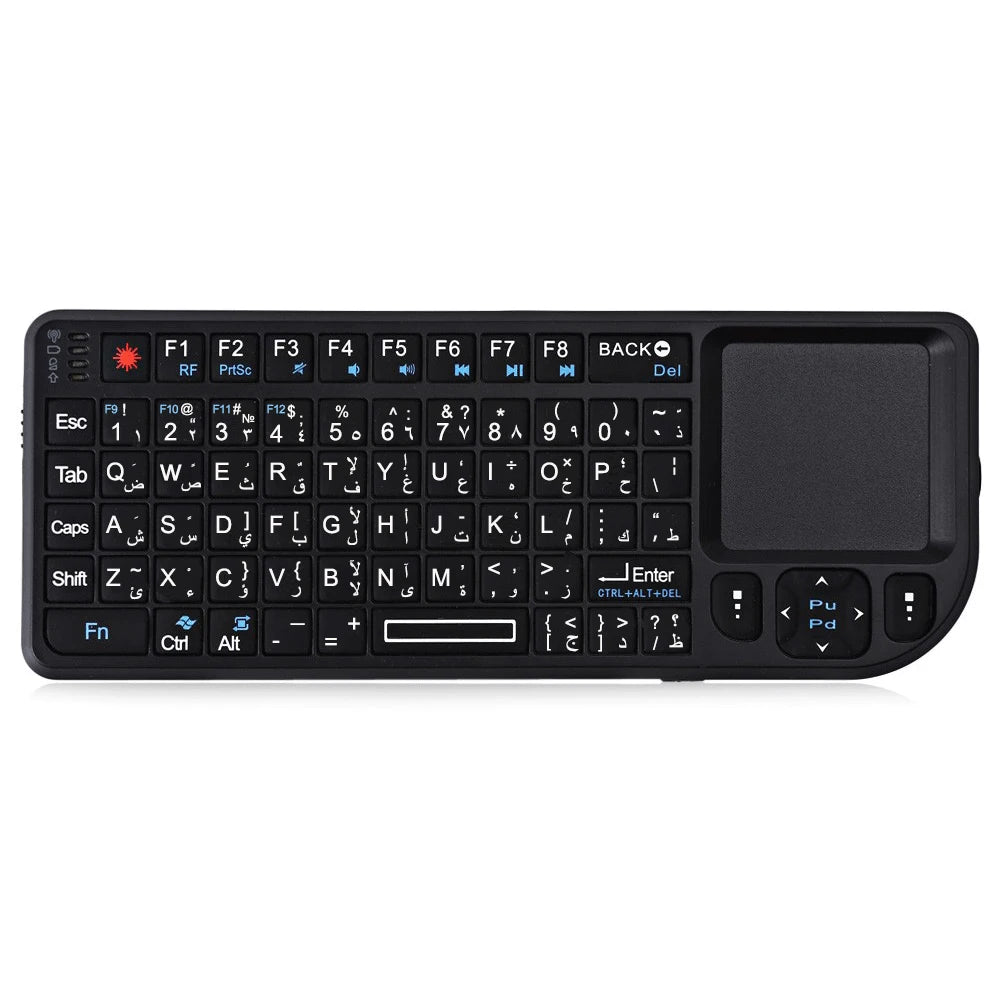 MRSVI A8 Mini Wireless Keyboard 2.4G 7 Color Backlit Touchpad Air Mouse With Infrared Indicator for Android TV Box PC,Office