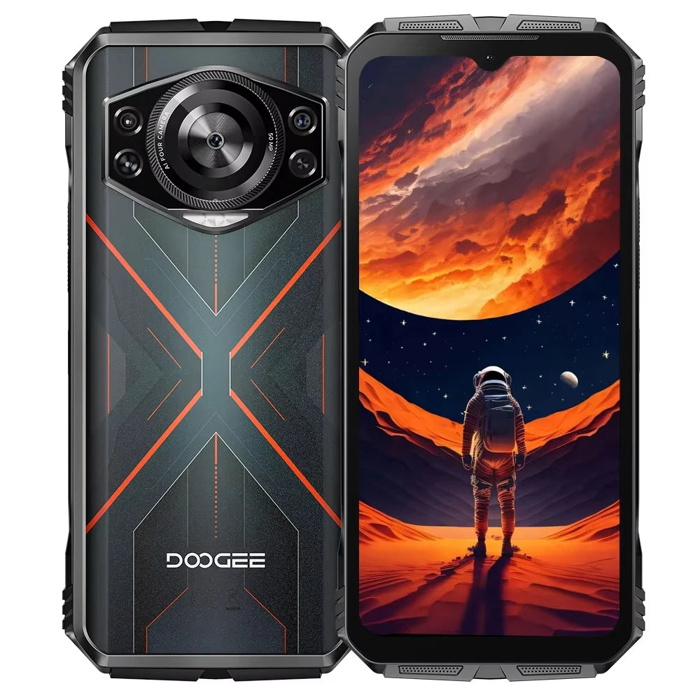 DOOGEE S Cyber 8GB 256GB Smartphone 10800mAh Large Battery 6.58" IPS Screen Cellphones 50MP AI Camera Android 14 Mobile Phone