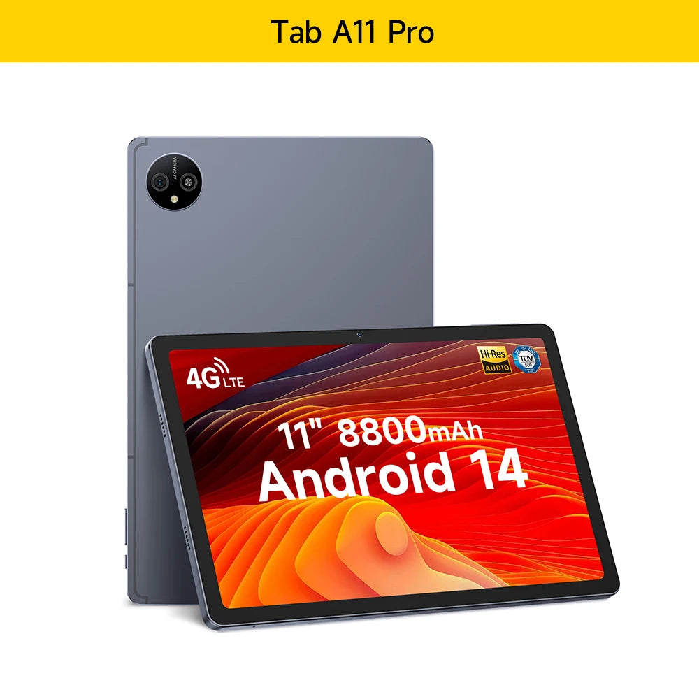 Ulefone Tab A11 Pro Tablet  16GB RAM (8+8) 128GB/256GB ROM 11‘’ MTK Helio G99 Android 14 8800mAh 4G Tablet