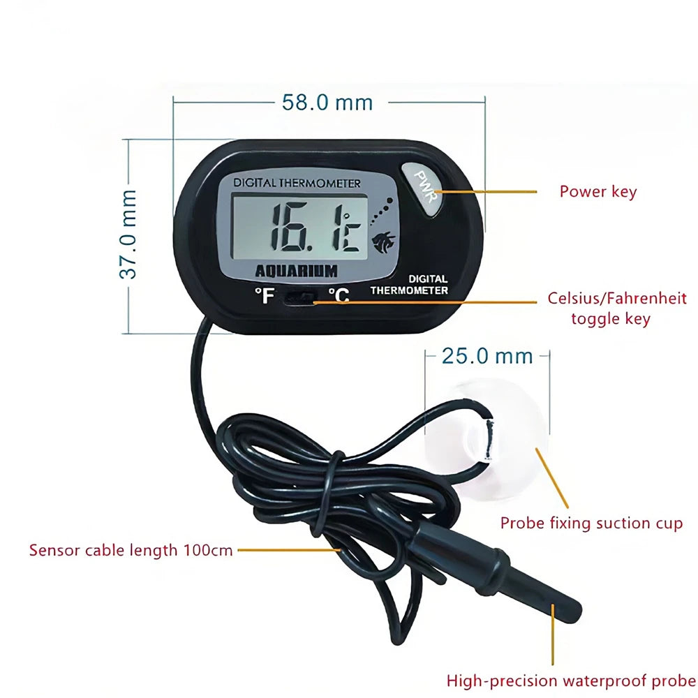 ST-3 Waterproof Electronic Digital Thermometer Aquarium Fish Tank  Bath Temperature Sensor Meter Temperature Monitor Detector
