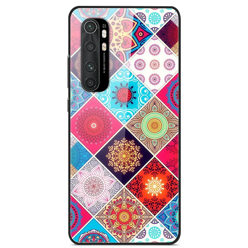 For Xiaomi Mi Note 10 Lite RU 6 GB 128 GB Case Tempered Glass Hard Back Cover For Xiaomi Mi Note 10 Lite Case Note10 Lite Fundas