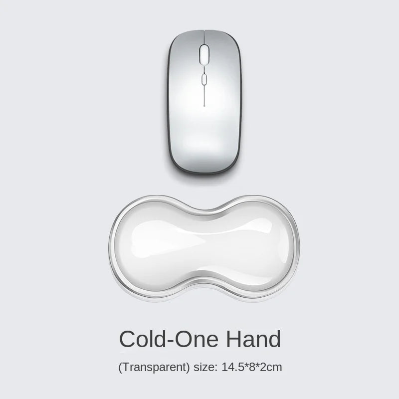 Mouse pad with wrist rest, keyboard rest, anti slip silicone transparent desktop office game console, mouse wrist rest