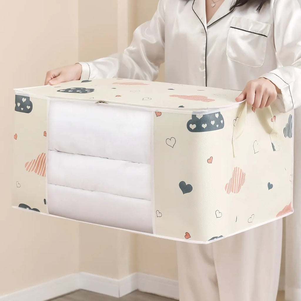 Large Capacity Multi-Purpose Storage Bag with Handles, Dustproof  Moisture-Resistant Odorless Non-Woven Fabric