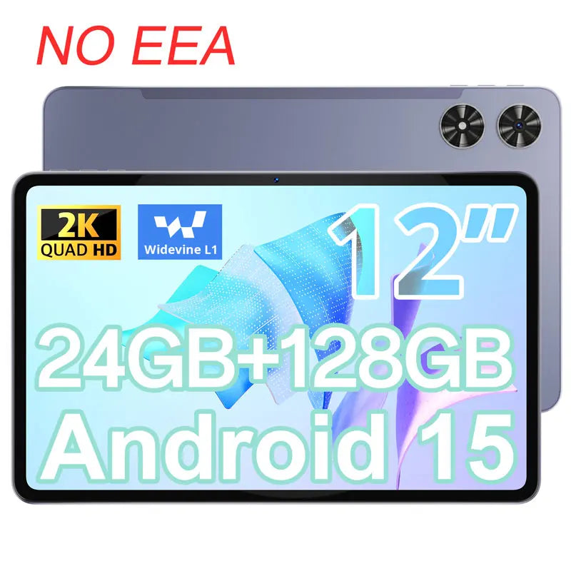 SVITOO Android Tablet 12 inch Large Screen Tablet 24GB+128GB 2K Display 18W Fast Charge 5MP+13MP Camera 8000mAh Battery Tablets