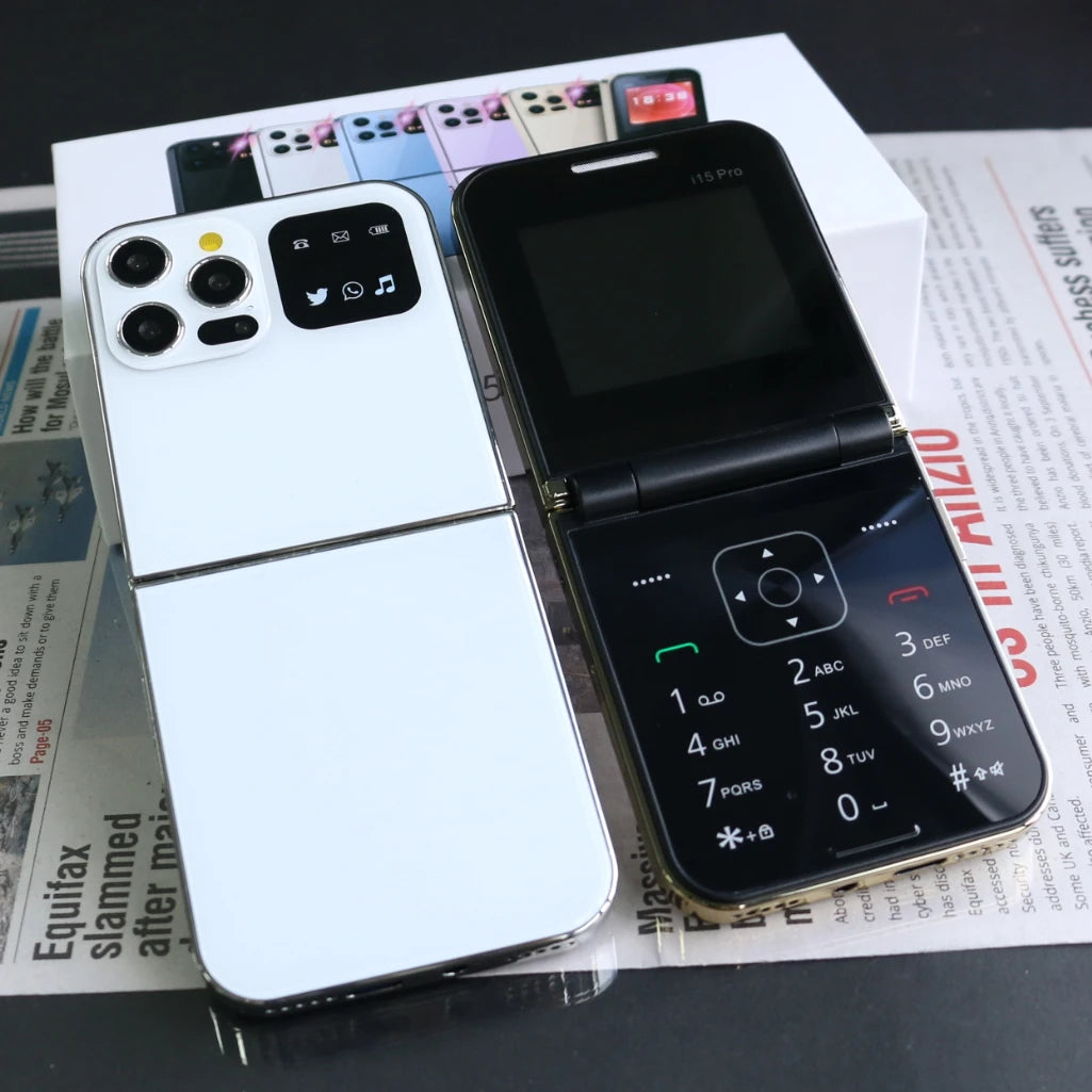 Unlocked Flip Lady Senior Mobile Phone Dual Sim Clamshell Slim Size Speed Dial Torch Magic Voice Blacklist Push Button Phone