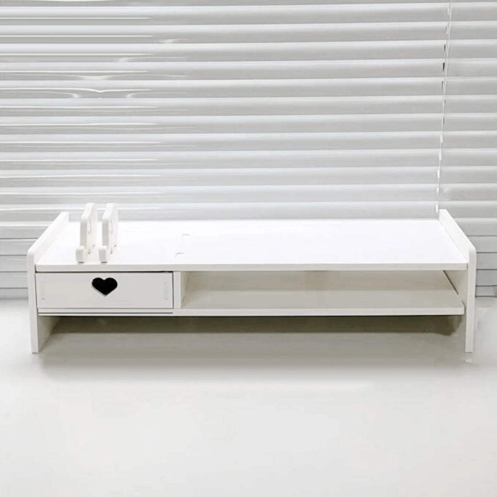 Computer Monitor Stand Display Heightened Shelf Student Office Desktop Keyboard Storage Computer Workstation Organizer