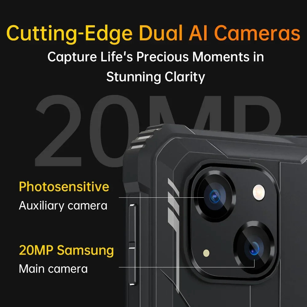 Oukitel WP32 Pro Rugged Smartphone 24GB+256GB 6" HD  20MP Cellphone NFC 6300mAh Octa Core Mobile phone