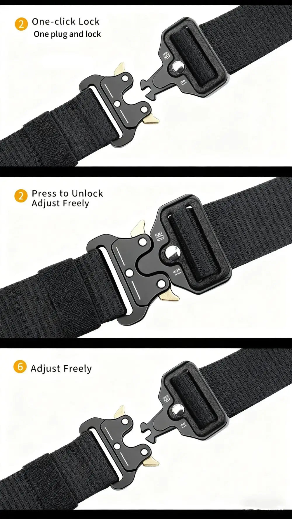 Quick Release Tactical Belt for Men Women Heavy-Duty Soft Nylon Webbing Train Lightweight Outdoor Sport Survival Accessories ﻿ ﻿