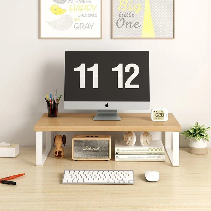 Hot 30/40cm Base Bracket Monitor Raising Stand  Desktop Computer Heightening Shelf Home Office Storage Holders Rack Organizer