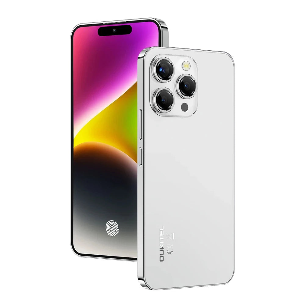 OUKITEL P1 Ultra-thin Smartphone -Android 14 Helio G99 6.7Inch 120Hz AMOLED Display 8GB RAM 256GB ROM 50MP 5150mAh Cellphone NFC