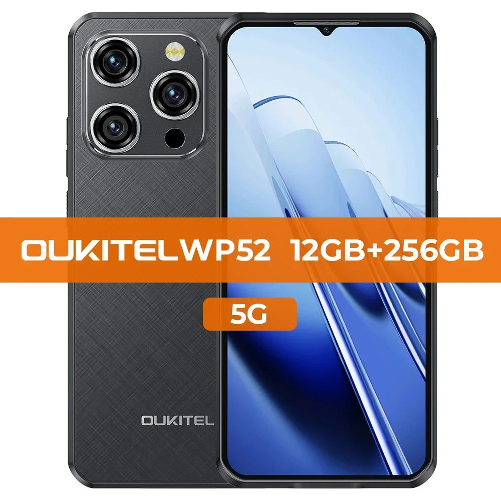 Oukitel WP52 5G Rugged Smartphone Android14 16GB+256GB 6500mAh Mobile Phone 48MP NFC Cell Phone