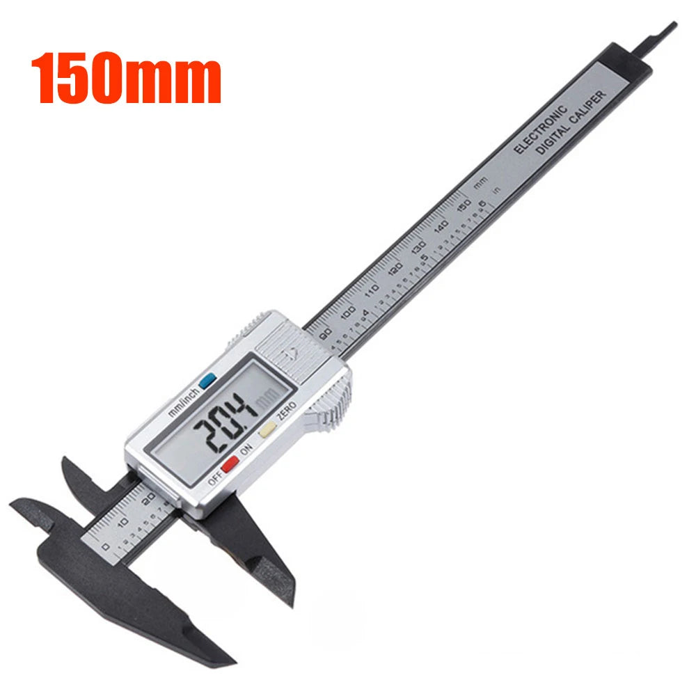 150mm 100mm Electronic Digital Caliper Carbon Fiber Dial Vernier Caliper Gauge Micrometer Measuring Tool Digital Ruler