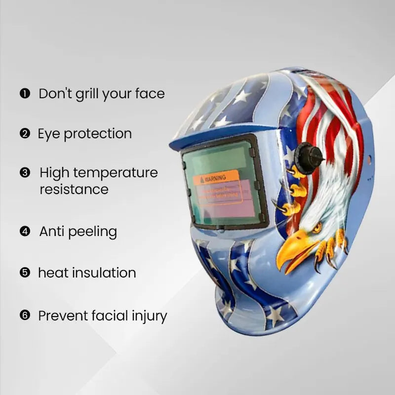 AIRAJ Welding Helmet Auto Darkening Welding Mask For TIG MIG ARC Welder Machine Large View True Color DIN9-13 93*42MM Vision