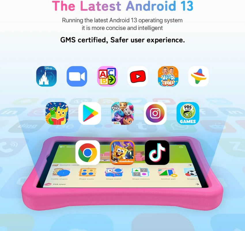 UMIDIGI Kids Tablet 10.1 INCH Android 13 for Kids J11 Tab 4GB RAM 64GB ROM Octa Core Up to 128GB Gift Stand Silicone Case Type-C