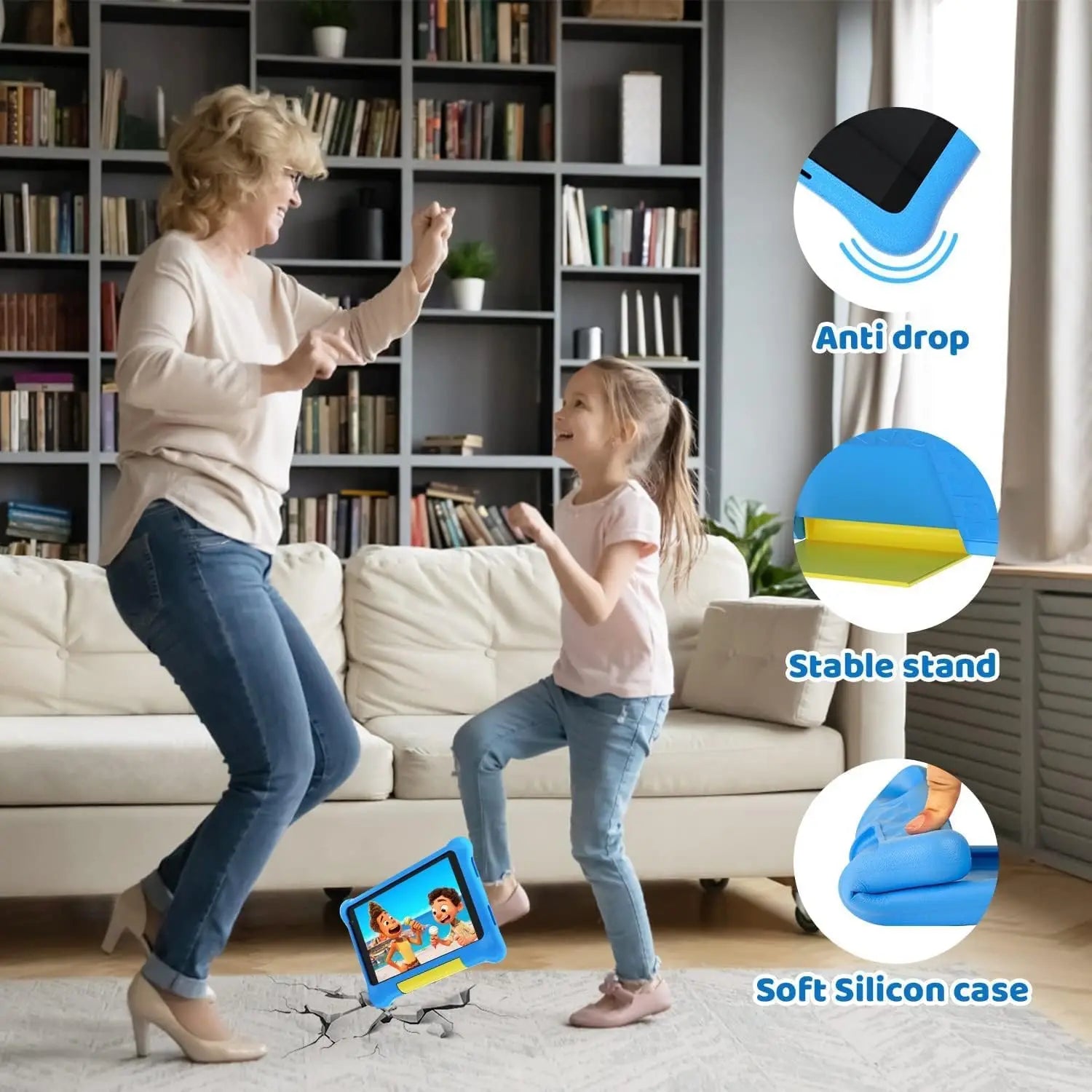 Kid Tablet 7 Inch Tablet for Children Android 13 5GB RAM 32GB ROM 128GB Expandable Quad Core Wi-Fi Bluetooth Type-C Children's