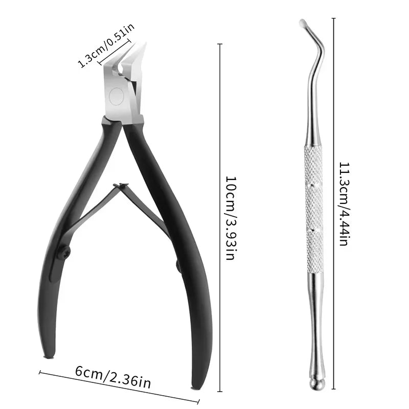Culticle Nipper Nail Clipper Ingrown Thick Toenails Trimmer Professional Podiatrist Toenail Nipper With Stainless Steel