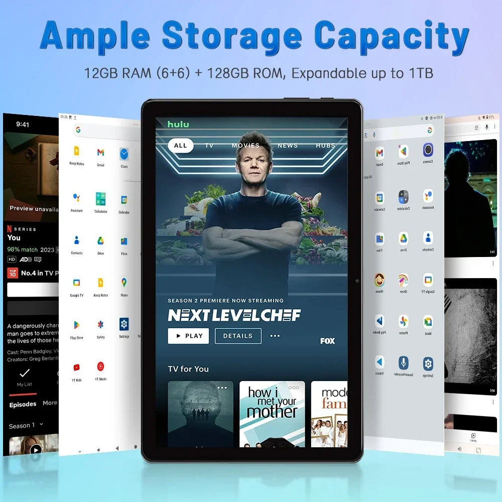 Tablet Offerta, ANRY Tablets Android 2025 10inch Android 15, 12GB RAM(6+6) +128GB ROM, Octa-Core, 6000mAh Battery Ipad Tablet