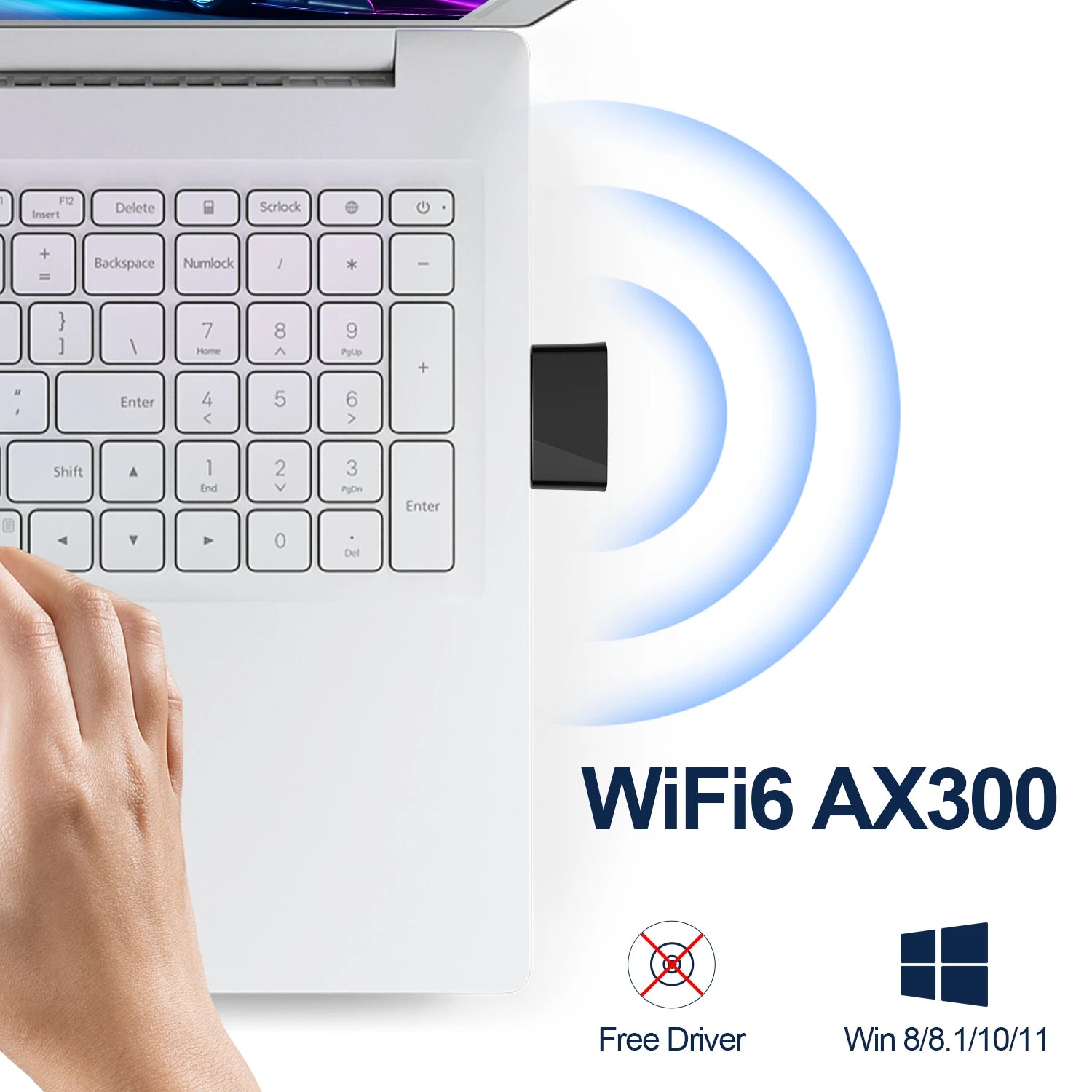 COMFAST Mini USB WiFi6 Dongle Network Card 2.4GHz Wi-Fi Lan Adapter Driver Free 300M 150M Receiver For PC Laptop Windows 7/10/11