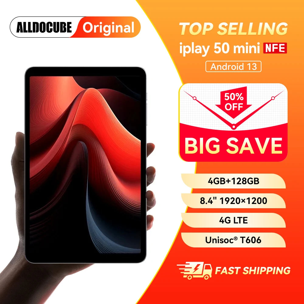 Shipping From RU Alldocube iPlay 50 Mini 8.4" Android13 Widevine L1 4GB RAM 128GB ROM Tablet Tiger T606 4000mAh Dual SIM 4G LTE