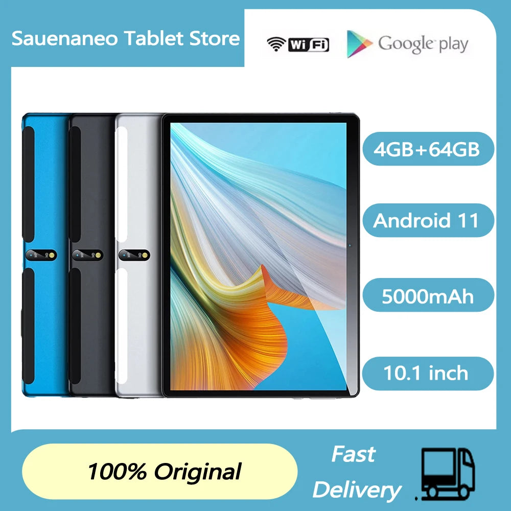 New 10.1-Inch Tablet M107 4GB (expandable 128GB) RAM+64GB ROM Android 11.0 Dual camera Dual card 1280x800 IPS screen 5000mAh