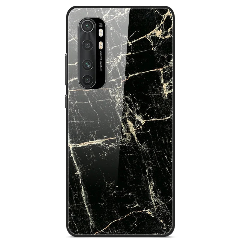 For Xiaomi Mi Note 10 Lite RU 6 GB 128 GB Case Tempered Glass Hard Back Cover For Xiaomi Mi Note 10 Lite Case Note10 Lite Fundas