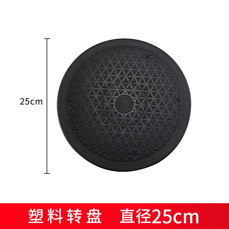 8-12 Inch Heavy Duty Rotating Swivel Steel Ball Bearings Stand for Monitor TV Turntable Lazy Susans Black Round Shape