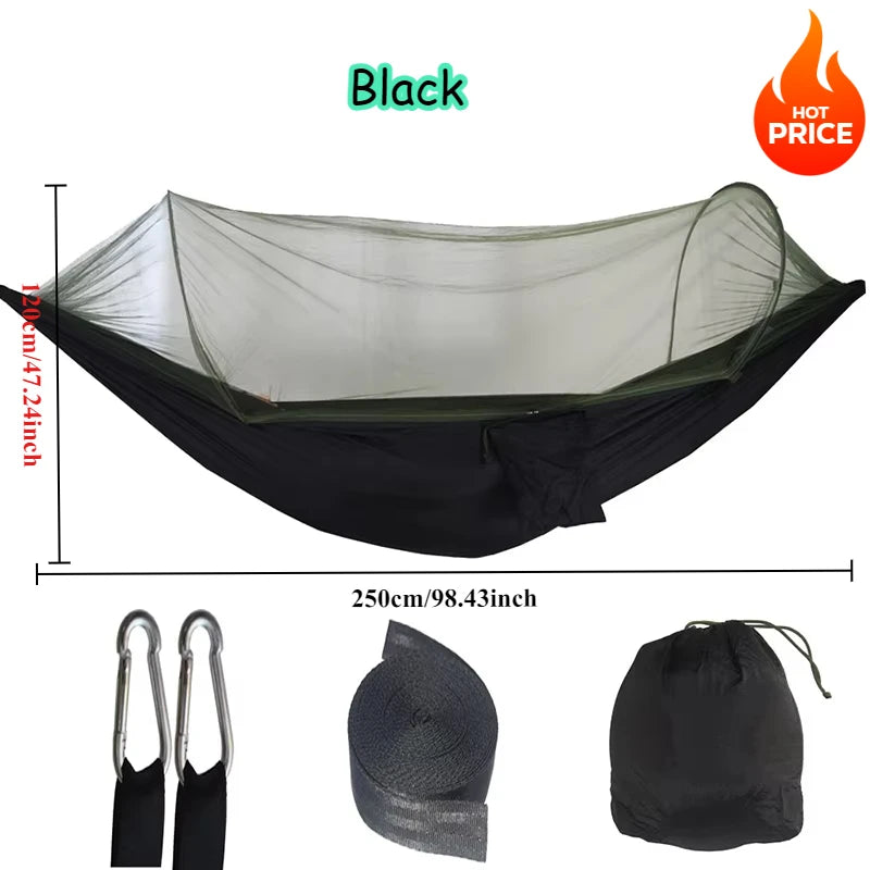 Outdoor Camping Hammock Hanging Bed with Mosquito Net