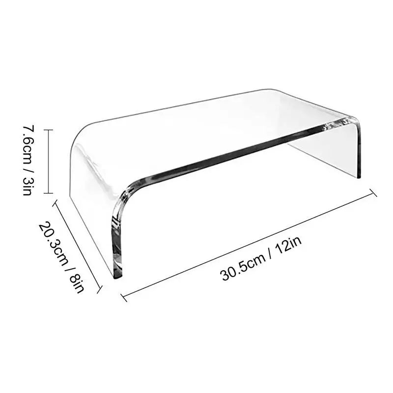 Monitor Stand Riser Acrylic Laptop Stand Clear Desktop Computer Riser  Table Storage Stand Desk Organizer for Storing PC Screen