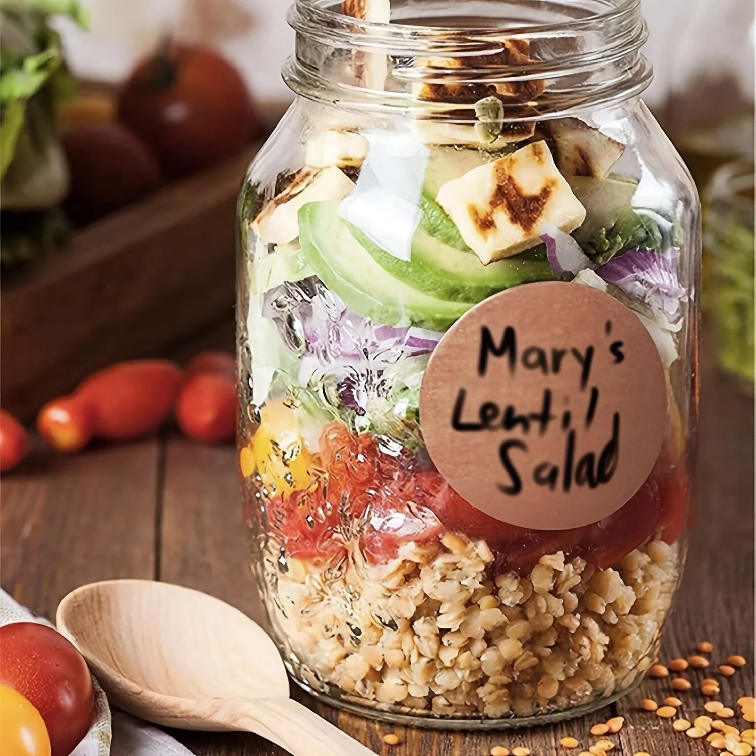 500 pcs / 1 roll ，kraft round self-adhesive label paper items classification name stickers personalized labels