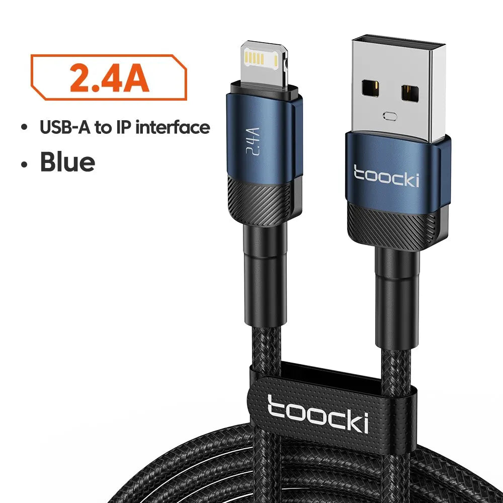 Toocki USB Type C Cable Fast Charging USB C Charger Cord For iPhone 15 14 13 12 11 Huawei P40 P30 Realme Oppo Oneplus Power Bank