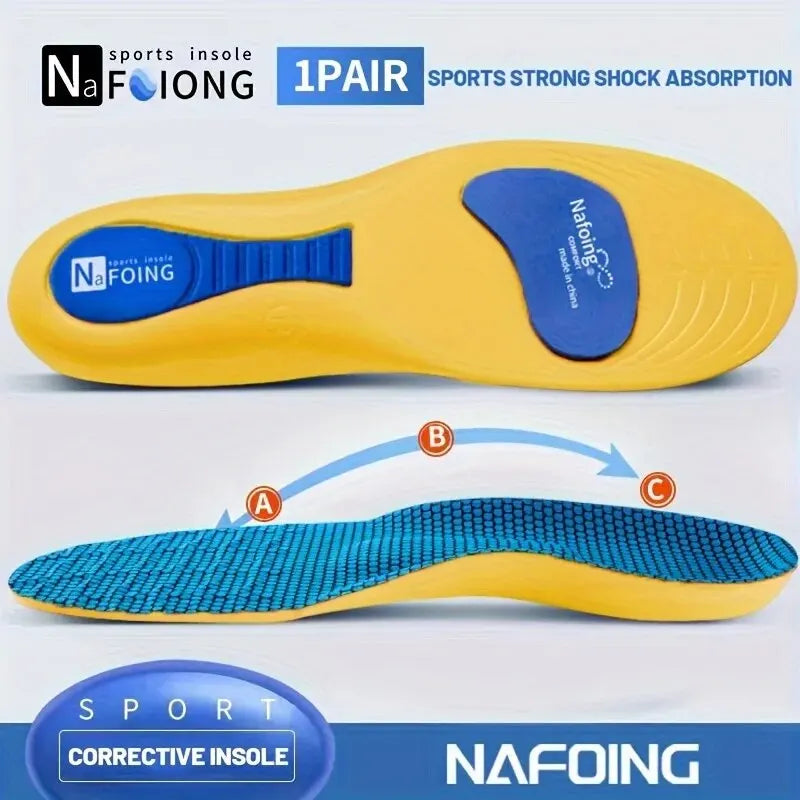 1 Pair New Sports Elasticity Insoles Elasticity Shock Absorption Breathable Running Insoles