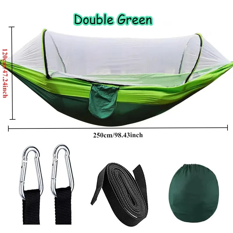 Outdoor Camping Hammock Hanging Bed with Mosquito Net