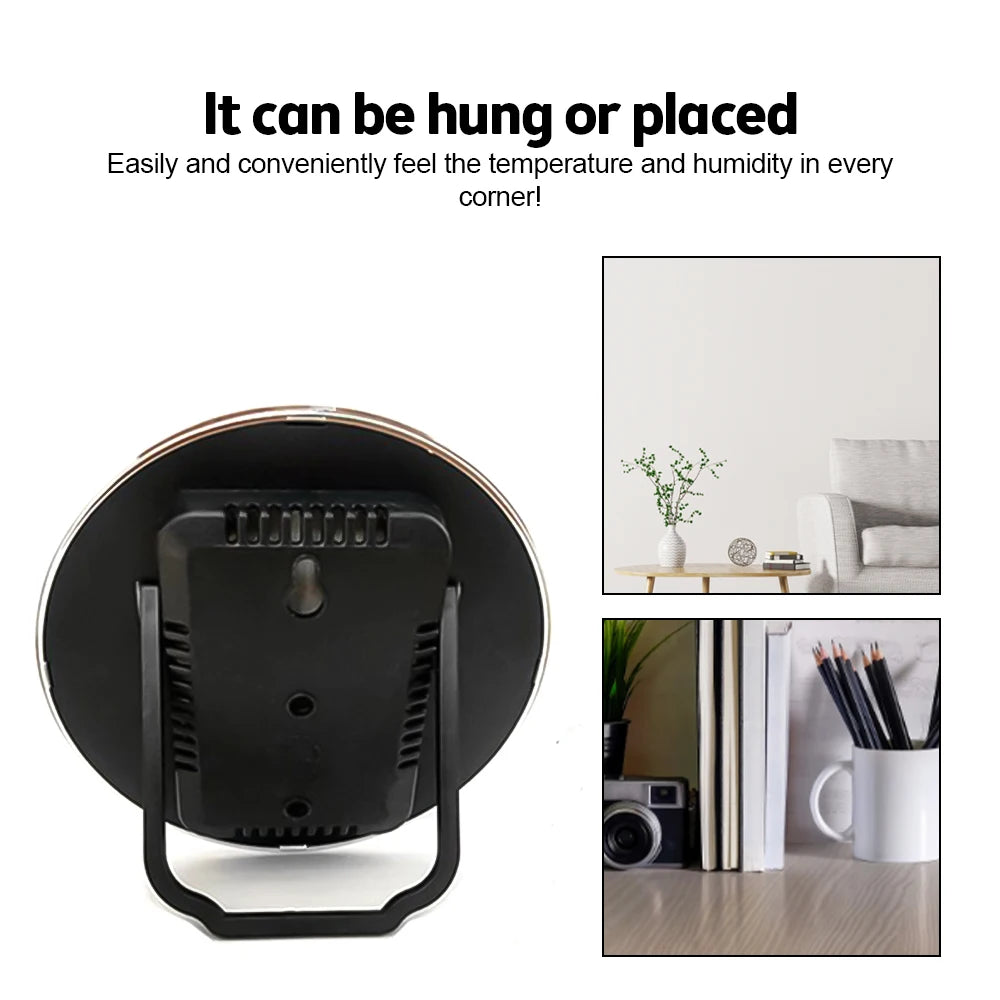 Mini Round Pointer Thermometer Hygrometer -30℃-50℃ Thermometer 20%-100% Hygrometer Indoor Office Humidity Monitor