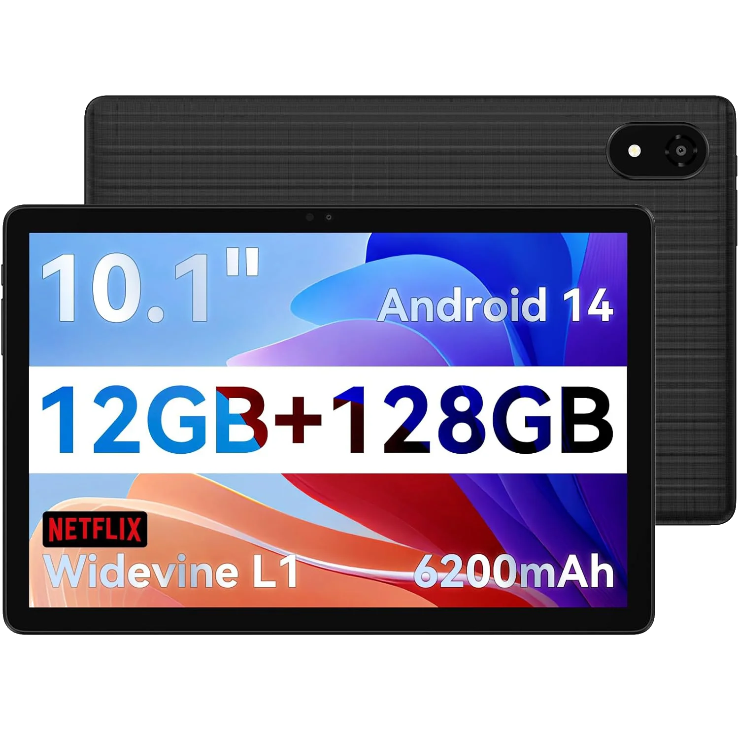 ALLDOCUBE iPlay 60S Dual-SIM 4G LTE Tablet 10.1-inch 4GB+8GB RAM 128GB ROM Widevine L1 Android 14 OS 6200mAh Battery Tablet PC