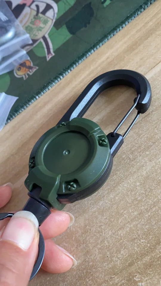 1/3Pcs Automatic Retractable Wire Rope Antitheft Easy-to-pull Buckle Rope Elastic Keychain Sporty Retractable Key Ring Anti Lost