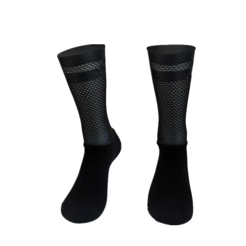 2026 Aero Socks Anti Slip Silicone Cycling Socks Men Bicycle Sport Running Bike Socks Calcetines Ciclismo