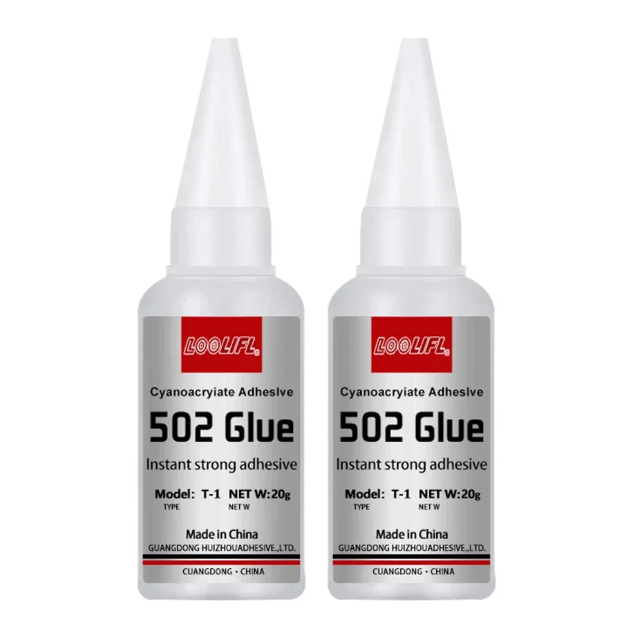 Hot Sell1-2pcs 502 Super Glue Instant Quick-drying Cyanoacrylate Adhesive Leather Rubber Wood Metal Strong Bond Liquid Glue Tool