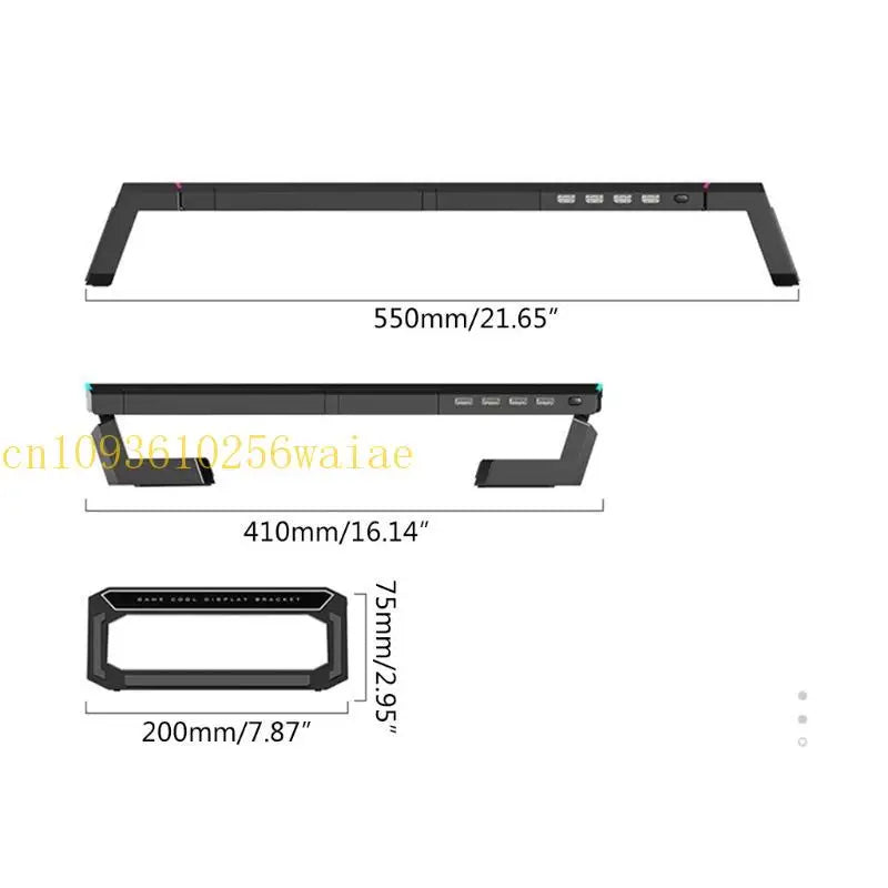 652F Multi-Function Computer Screen Riser for Home Office T1 Universal Monitor Stand Riser RGB