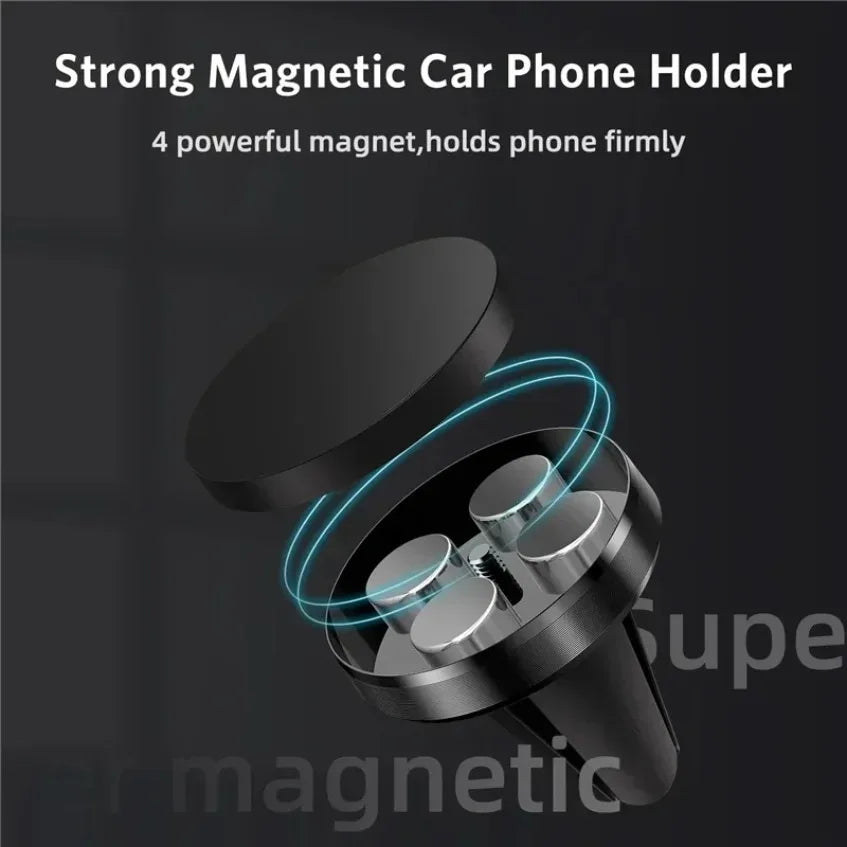 Car Air Vent Magnetic Phone Holder GPS Smartphone Stand Mount For Mag-safe iPhone 16 15 14 13 12 Pro Xiaomi Samsung Mini Stand